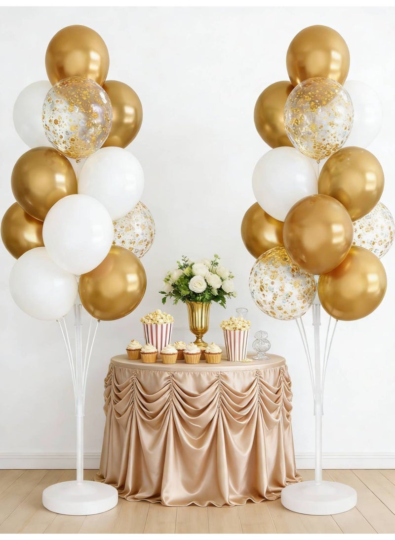 Balloon Column Stand Kit, Thicker Base 130cm Table Floor Balloon Stand Holder with 13 Pcs Balloon Cups and Sticks for Birthday, Anniversary, Baby Shower, Wedding, Graduation, Party Decorations - Image 3